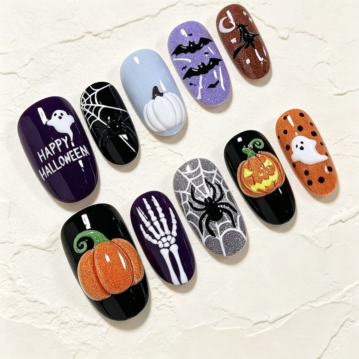 Halloween-Themed Nail Art Set Stornfield