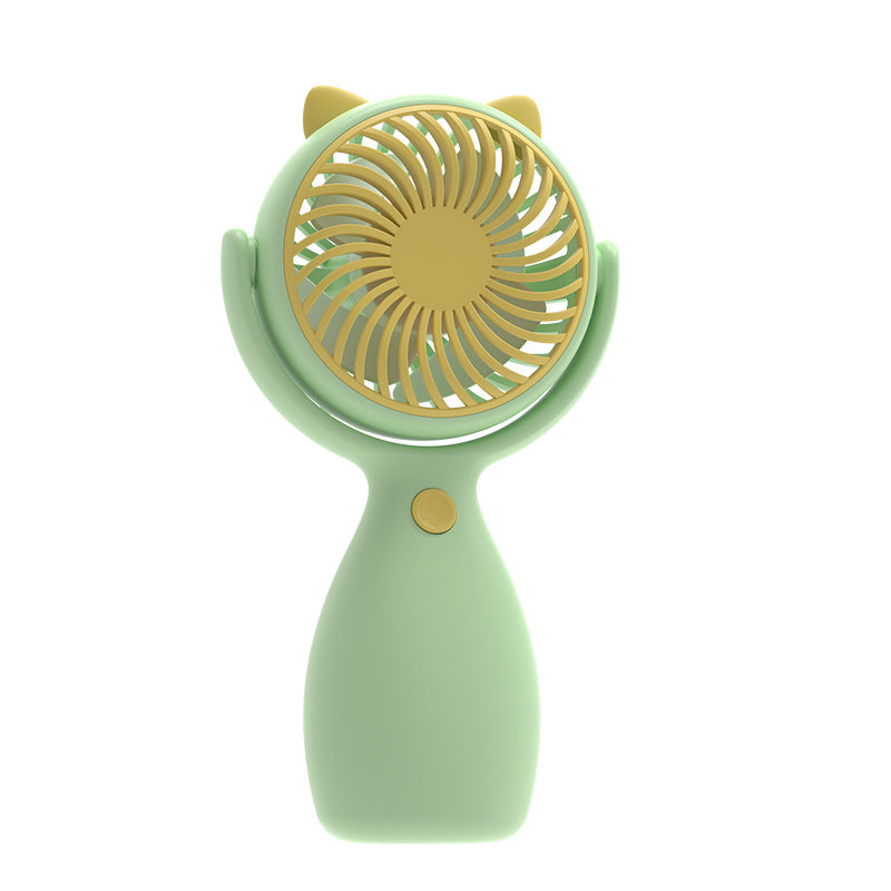Unisex Portable Mini Hand Fan with Cat Ears and Rechargeable Battery Stornfield