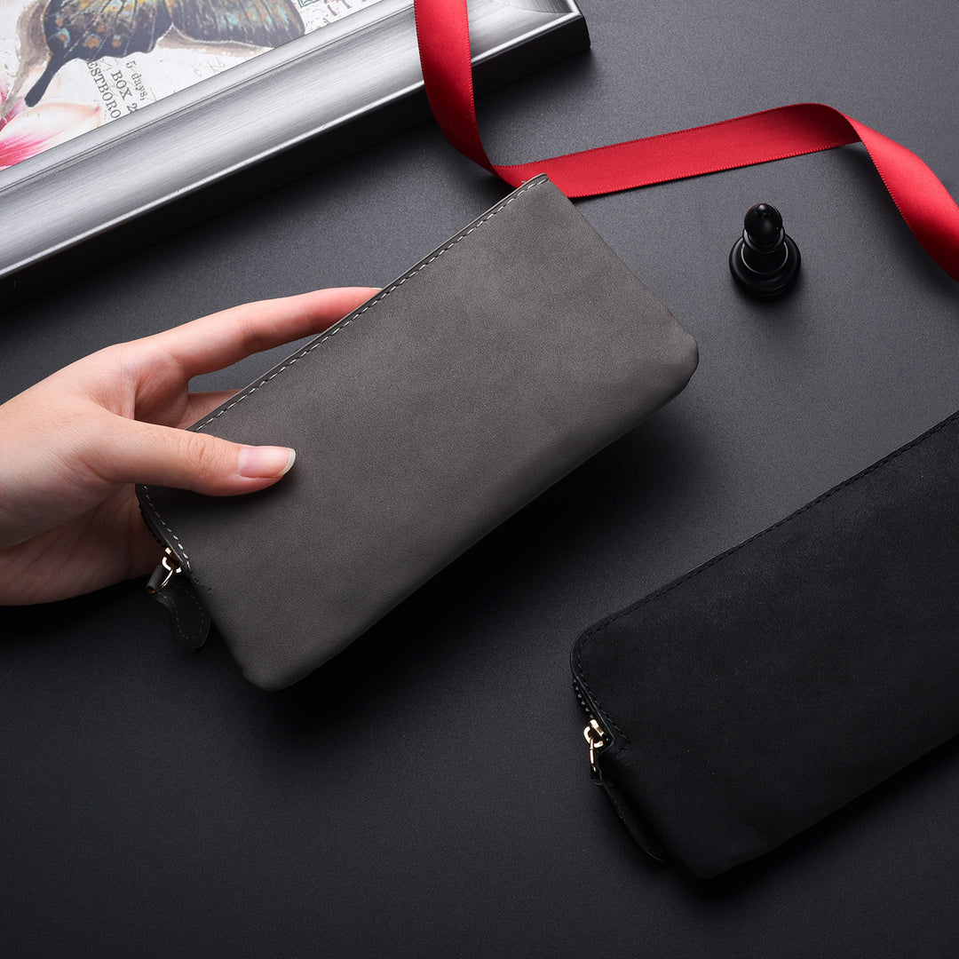 Premium Leather Zippered Wallet Organizer Stornfield