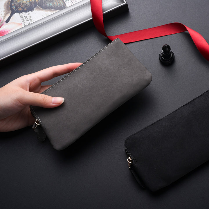 Premium Leather Zippered Wallet Organizer Stornfield