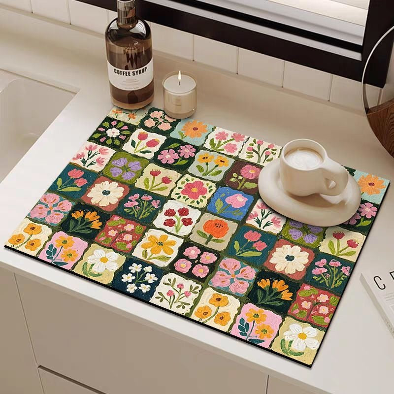 Colorful Floral Kitchen Table Mat