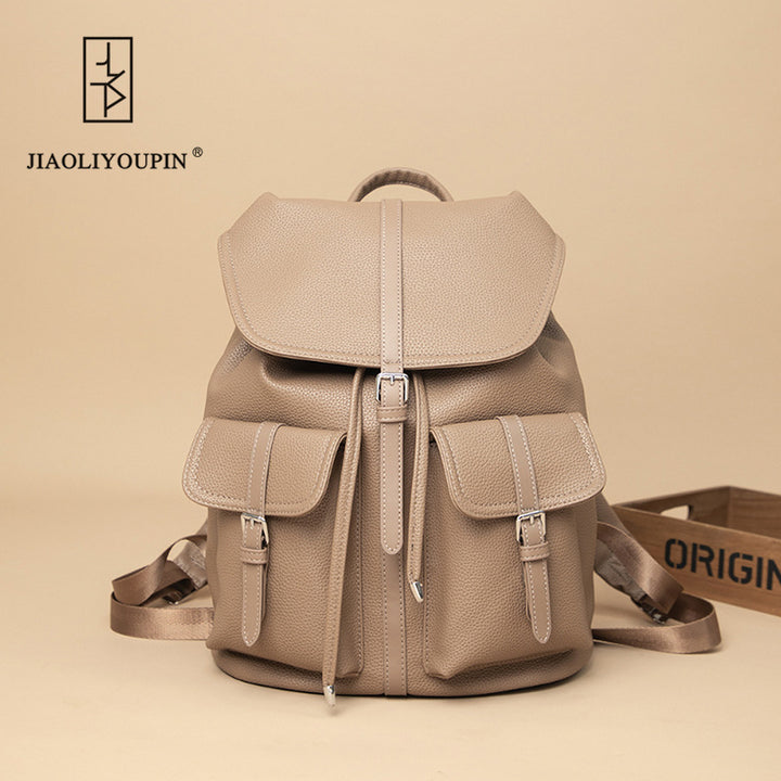 Premium Leather Laptop Backpack