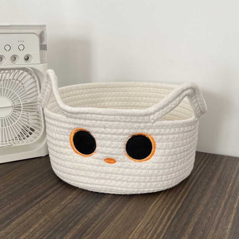 Ladies Playful Storage Basket with Cat Design Stornfield