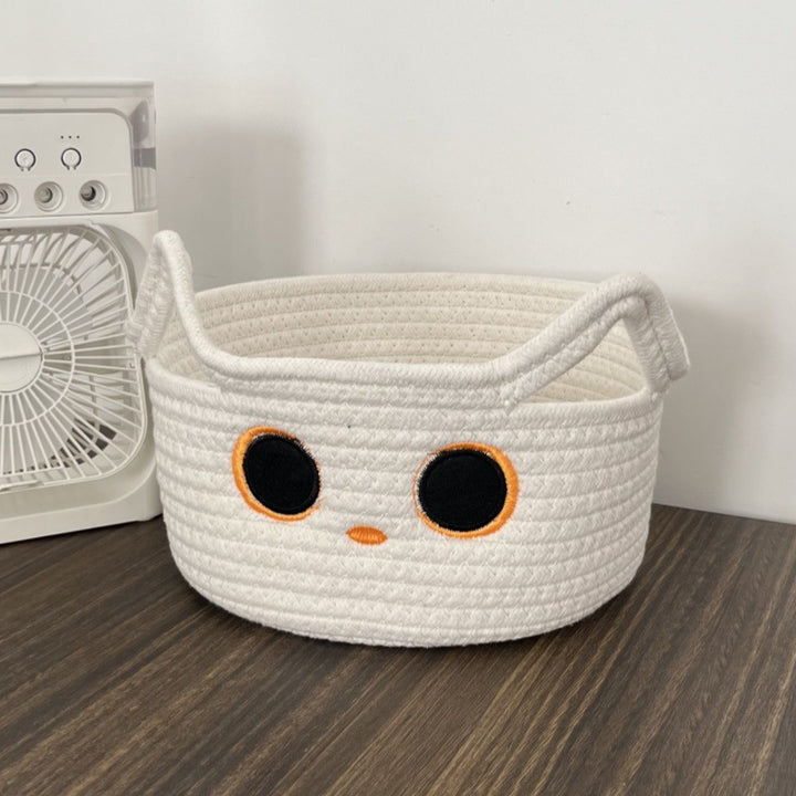 Ladies Playful Storage Basket with Cat Design Stornfield