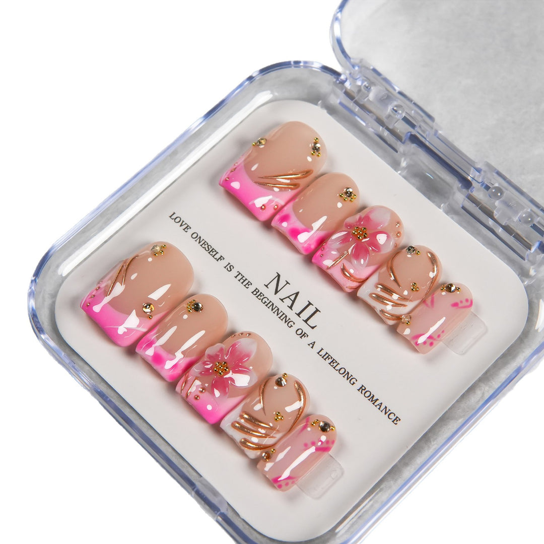 Floral Nail Art Press-On Set