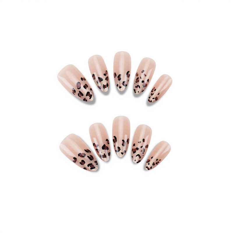 Artistic Leopard-Patterned Press-On Nails Stornfield