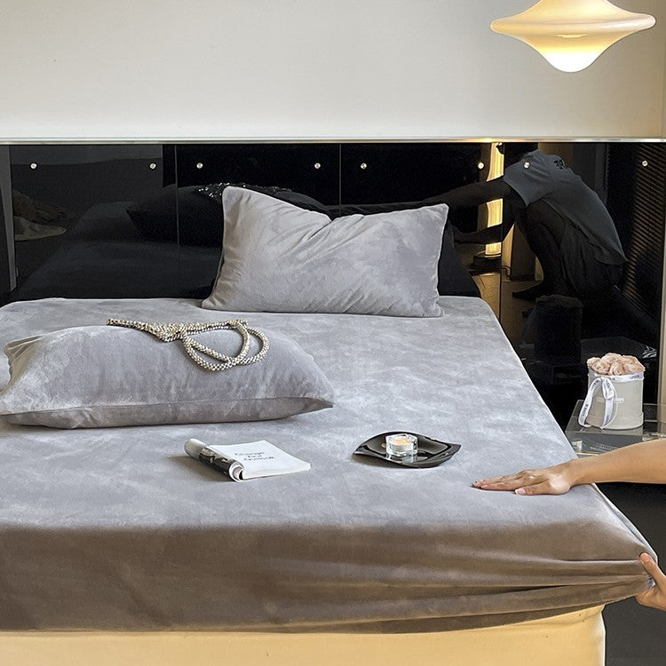 Premium Deep-Pocket Fitted Sheet Set with Silky Breathable Microfiber and Elastic Skirt
