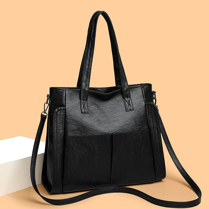 Sleek Leather Structured Tote