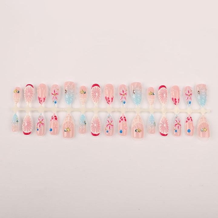 Nail art set with maritime motifs and luxurious glitter accents Stornfield