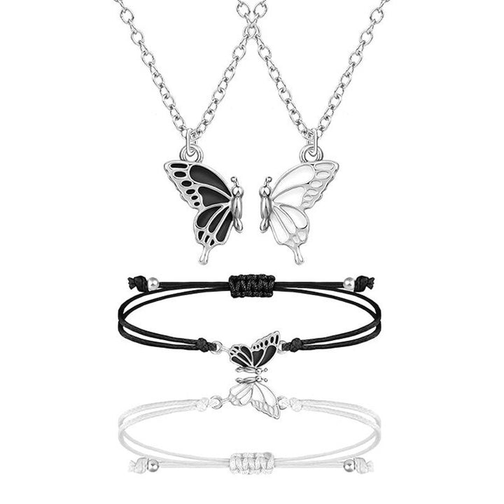Butterfly Charm Necklace and Bracelet Set Stornfield