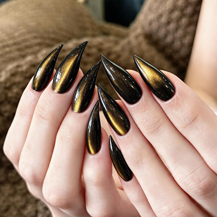 Artistic Stiletto Press-On Nail Set with Glossy Finish Stornfield