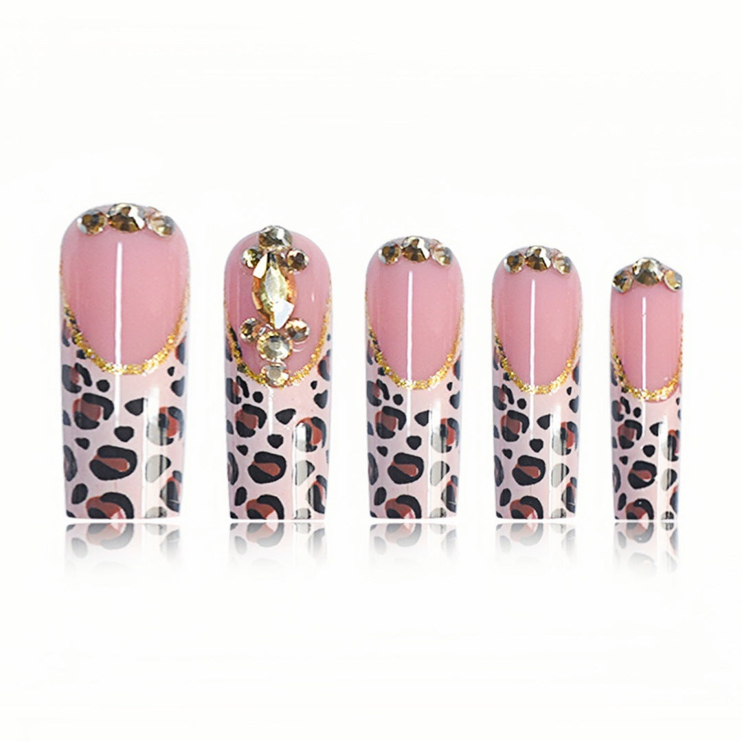 Elegant Leopard Print Press-On Nail Extensions Stornfield
