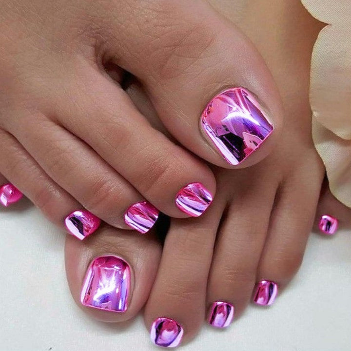 Premium Metallic Press-On Nail Set Stornfield