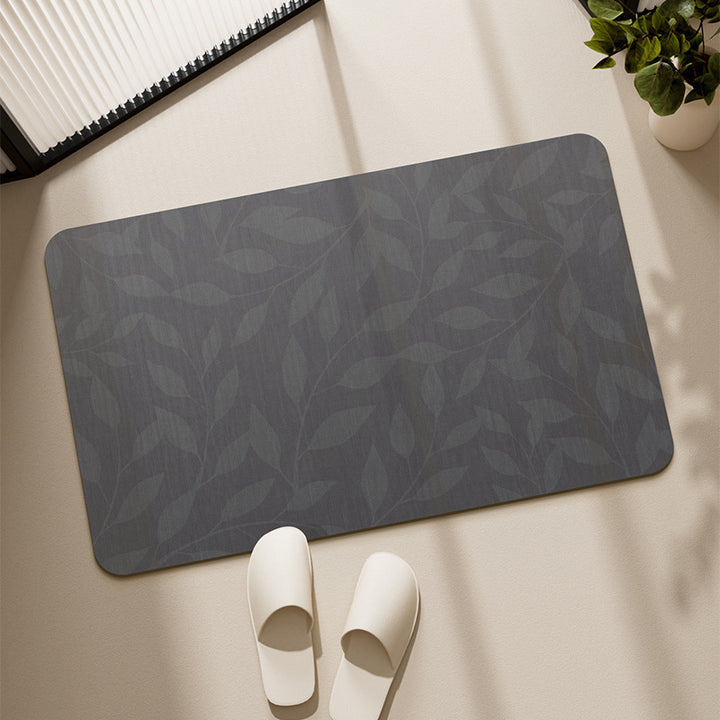 Modern Tropical Leaf Pattern Area Mat Stornfield
