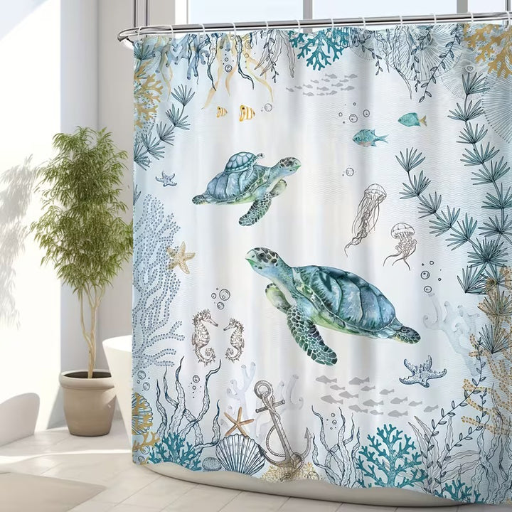 Coastal Scene Shower Curtain Stornfield