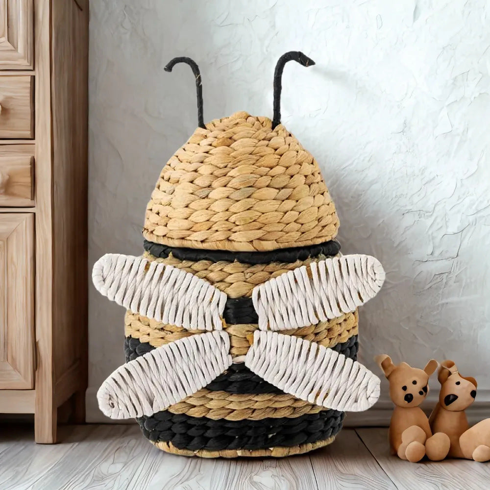 Handcrafted decoration basket made of natural materials Stornfield