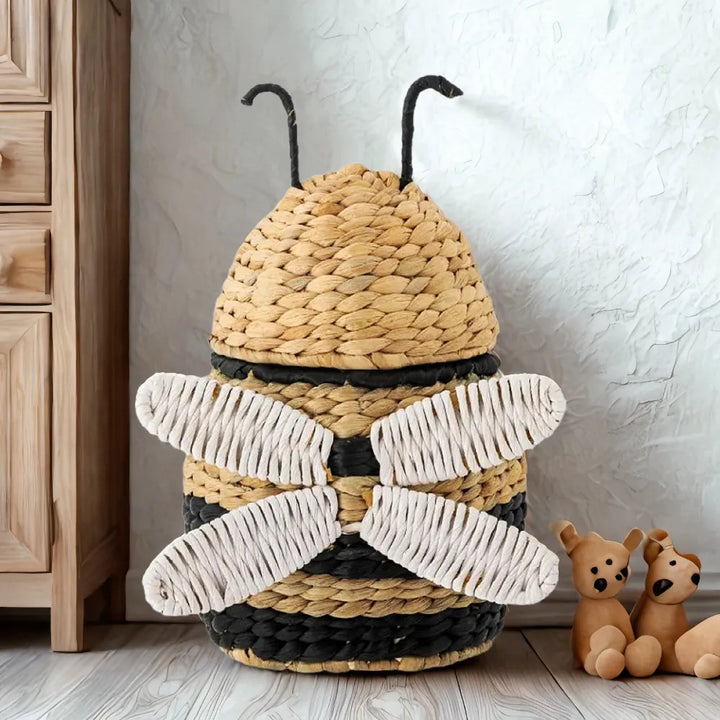 Handcrafted decoration basket made of natural materials Stornfield