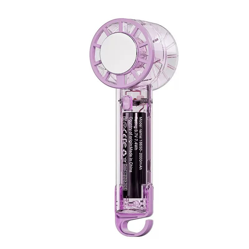 Unisex Transparent Rechargeable Handheld Fan Stornfield