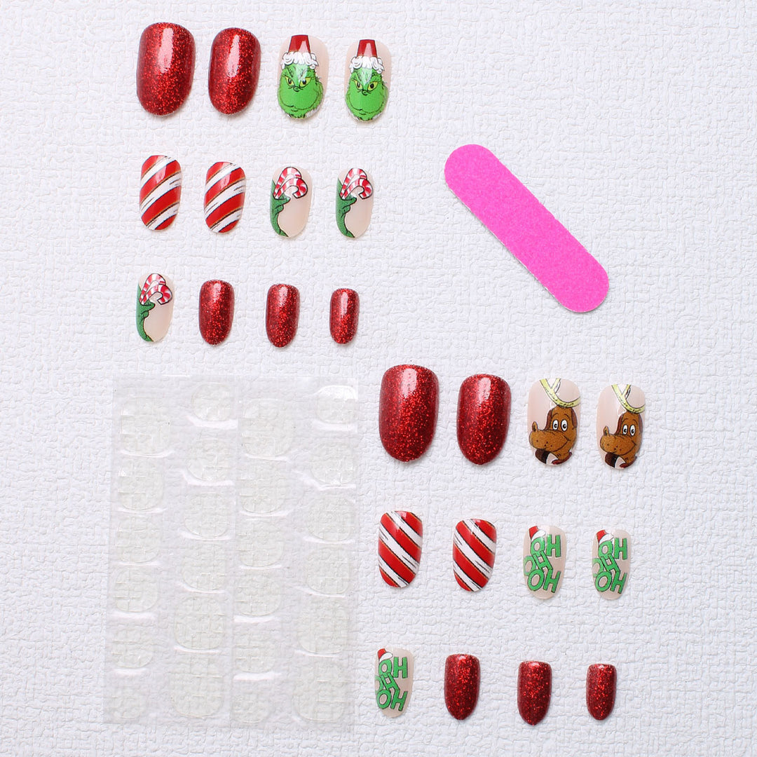 Holiday-Themed Press-On Nail Art Stornfield
