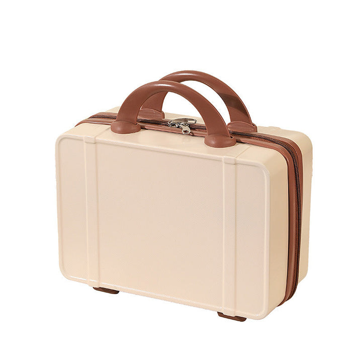 structured hard-shell vanity travel case with dual top handles and lockable zipper Stornfield