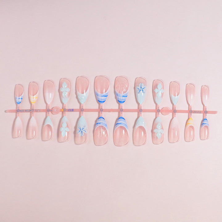 Premium Press-On Nail Set with Decorative Accents Stornfield