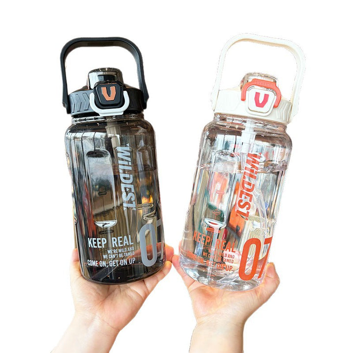 Women’s large water bottle with integrated straw and carrying handle Stornfield