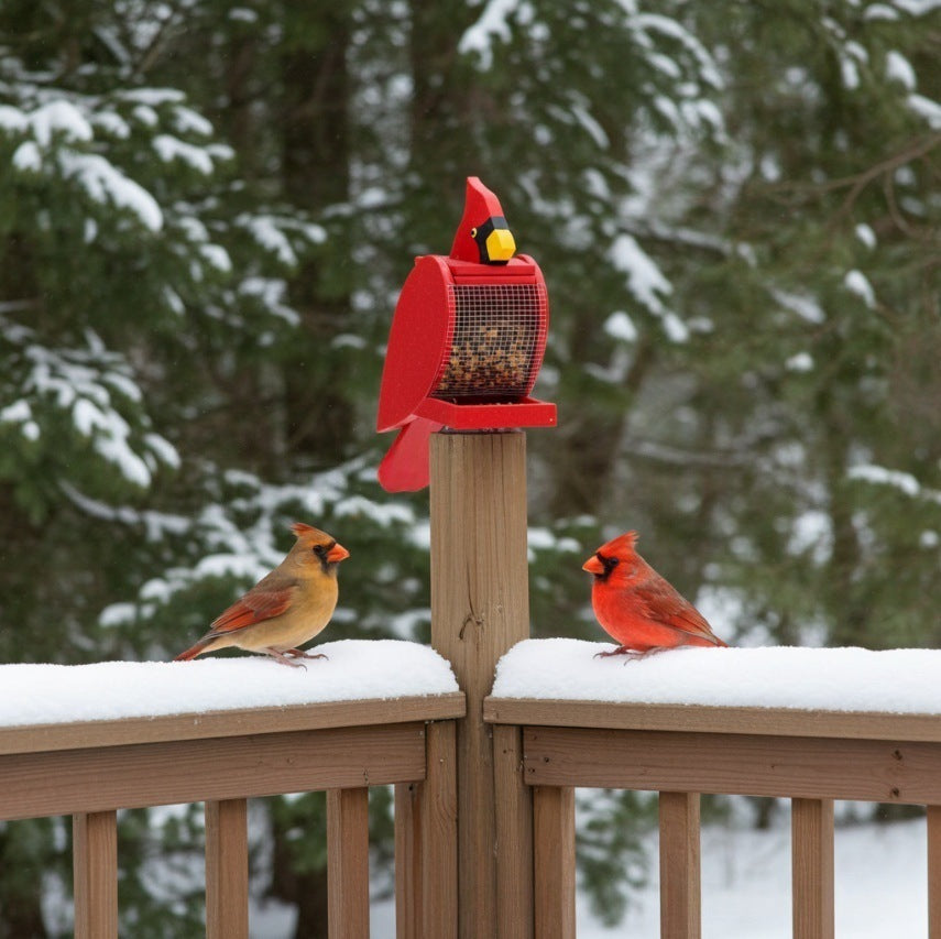 Cardinal-Shaped Bird Feeder Stornfield