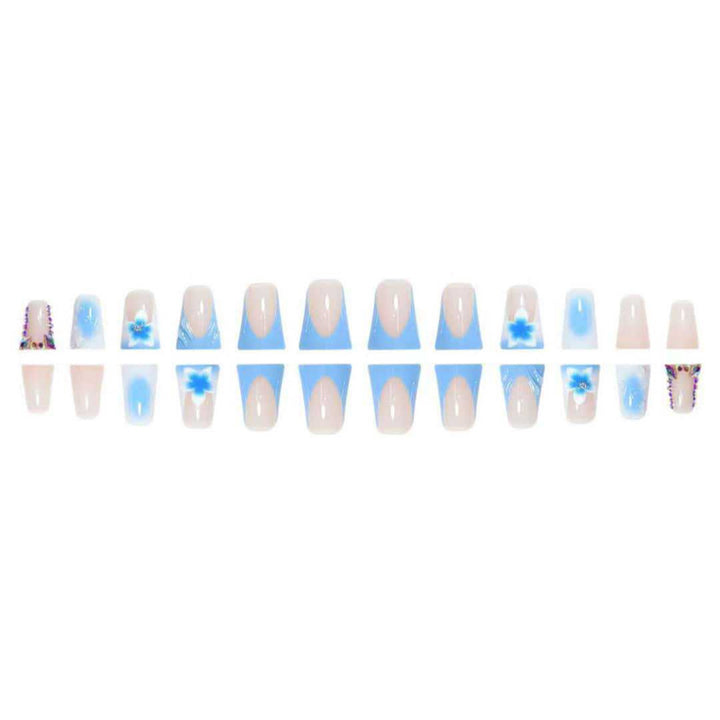 Artistic Long Press-On Nail Extensions Stornfield