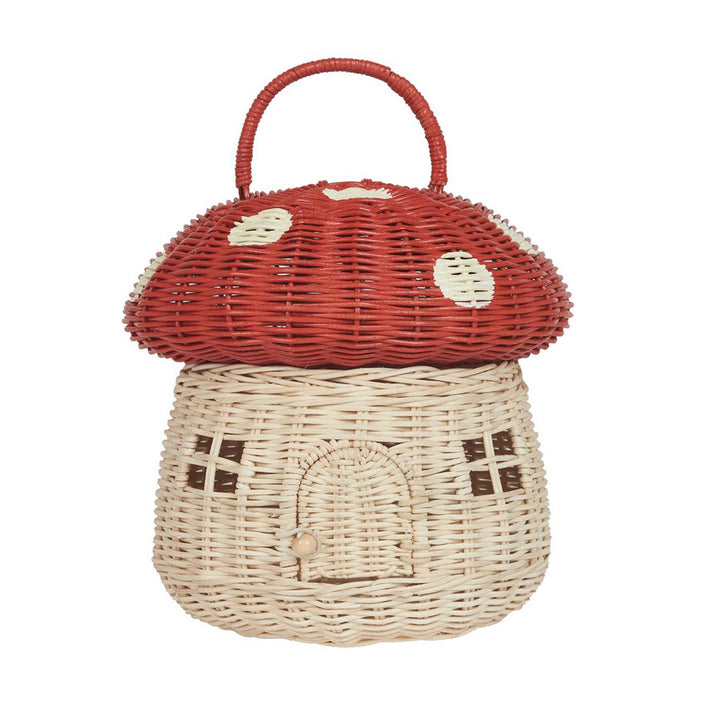 Fun Mushroom-Shaped Woven Storage Basket Stornfield