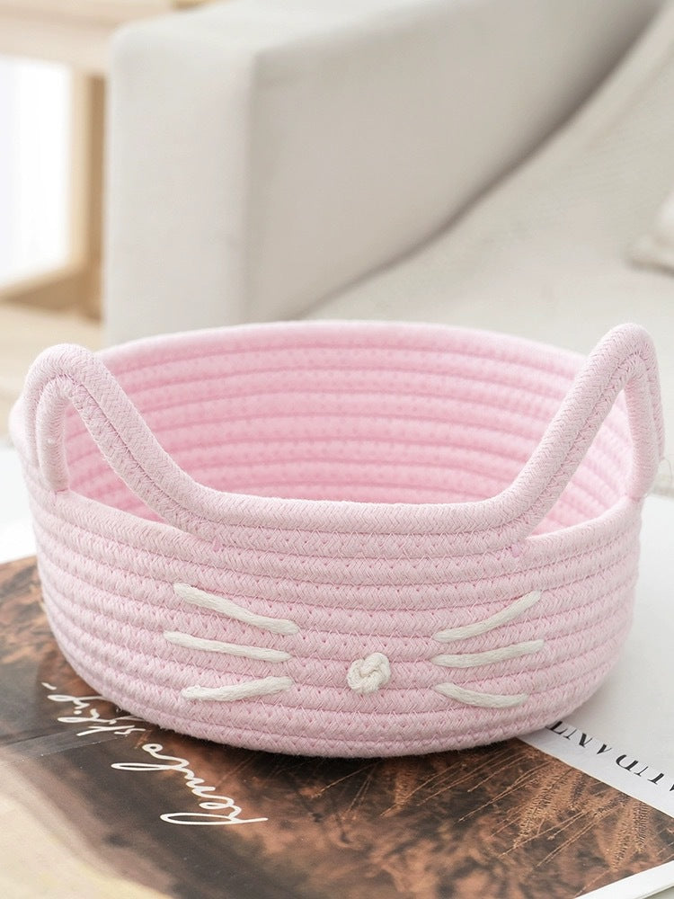 Women Playful Storage Basket in Cat Design Stornfield