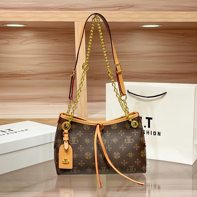 Trendy Designer Mini Handbag with Chain Accents