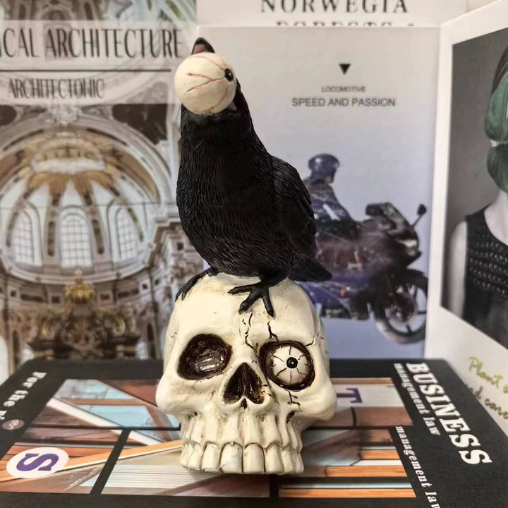 Decorative figure with raven on skull Stornfield