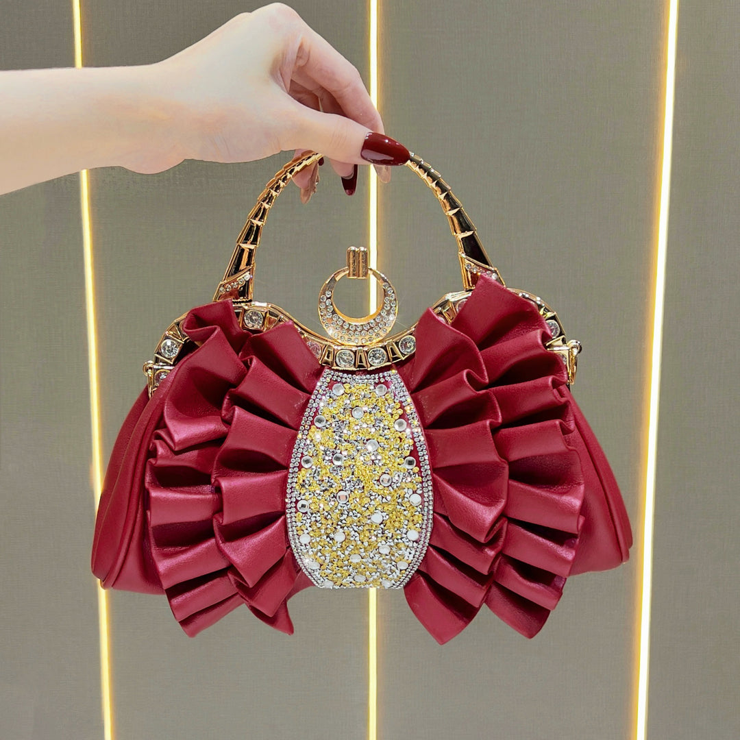 Ruffled Evening Handbag