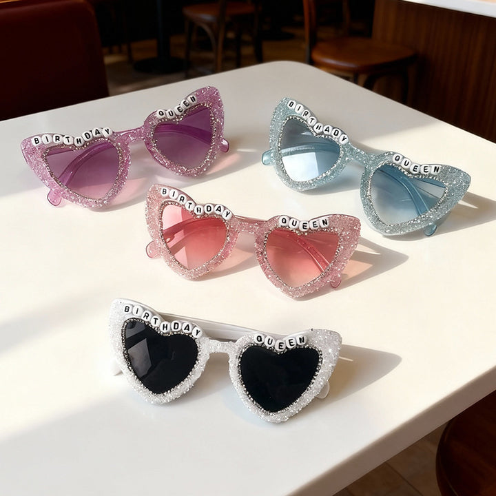 Rhinestone-Embellished Heart Sunglasses Stornfield