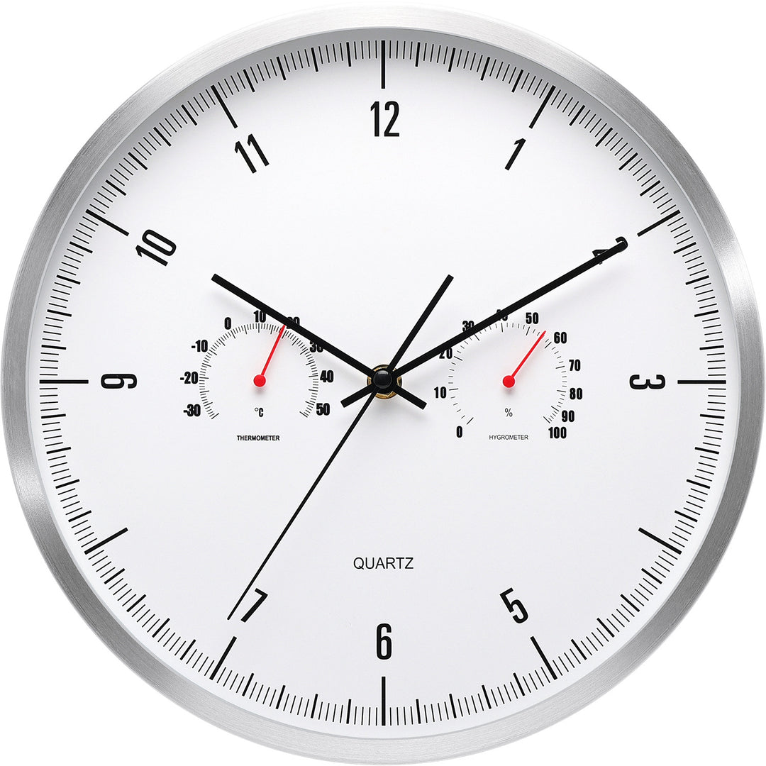 Funk Wall Clock with Thermometer and Hygrometer Stornfield