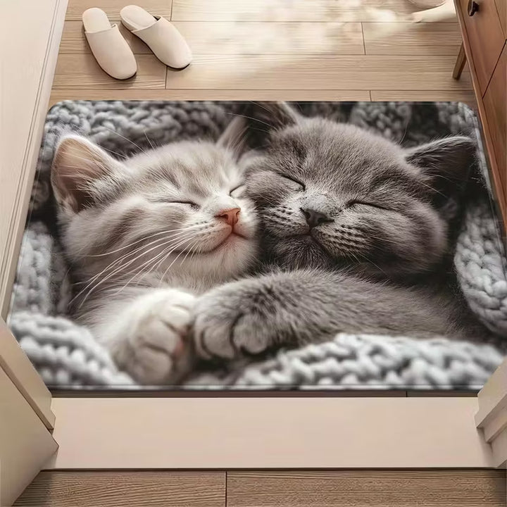 Decorative Cat-Themed Entrance Mat
