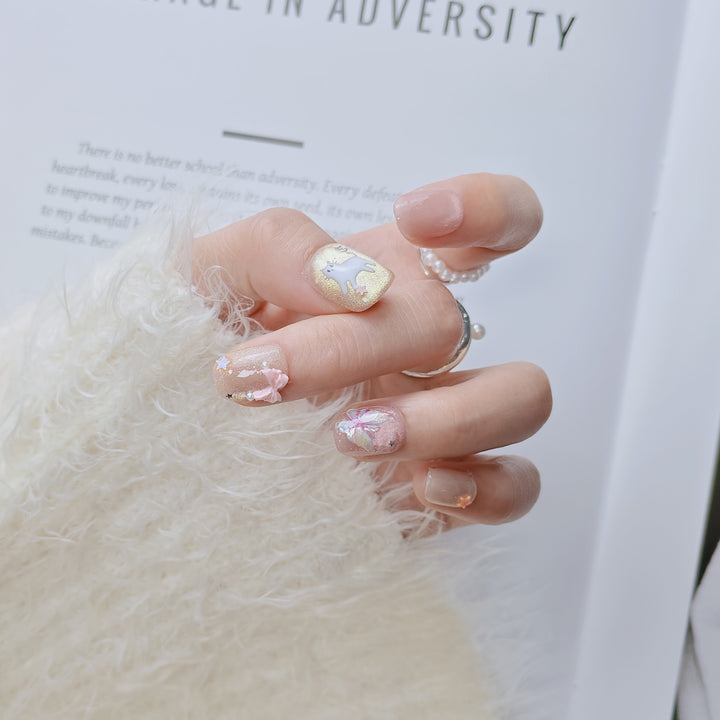Elegant French Tip Press-On Nails Stornfield