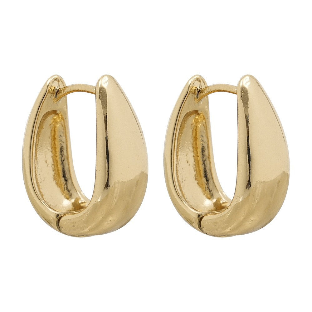 Sleek Curved Huggie Earrings Stornfield