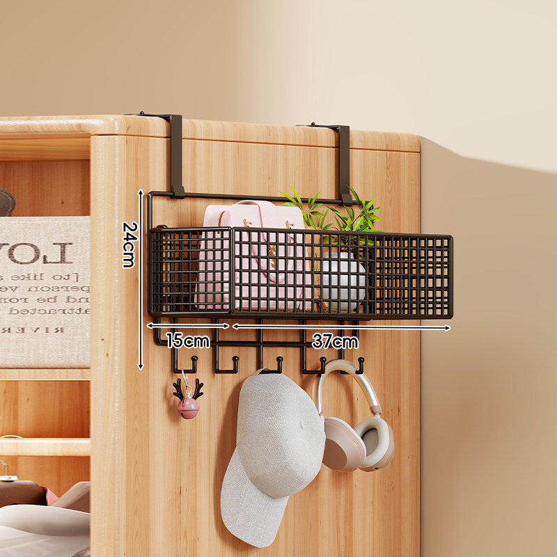 Over-the-Door Multi-Tier Metal Grid Hanging Storage Organizer