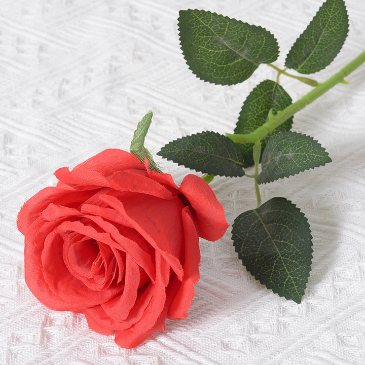 Realistic Fabric Rose Stem Decoration