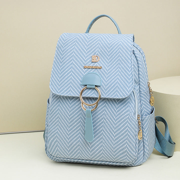 Multi-Compartment Herringbone Fashion Backpack Stornfield