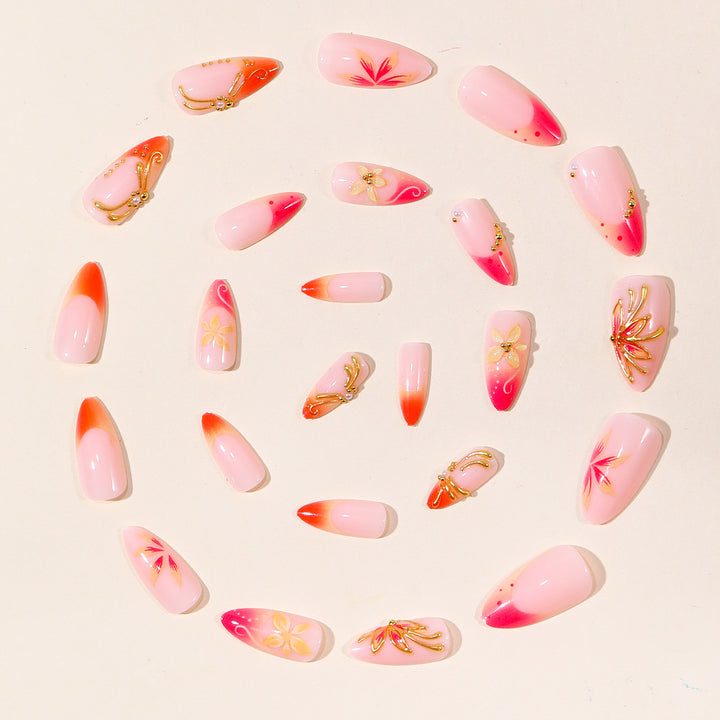 High-Design Floral Nail Art Extensions Stornfield