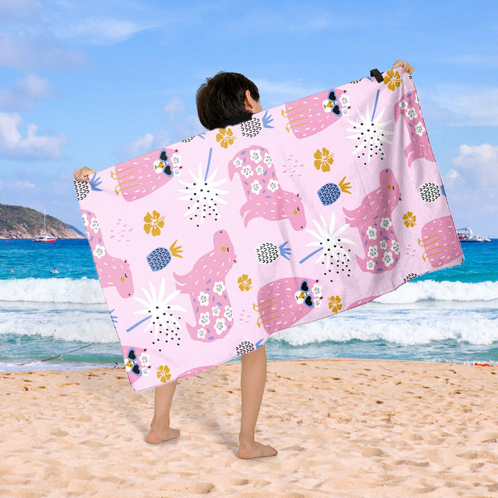 Beach blanket with colorful cupcake design Stornfield