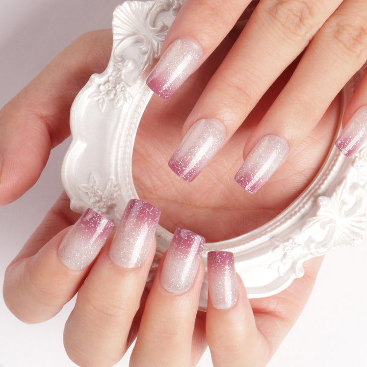 Ombre Glitter Acrylic Nail Extensions Stornfield