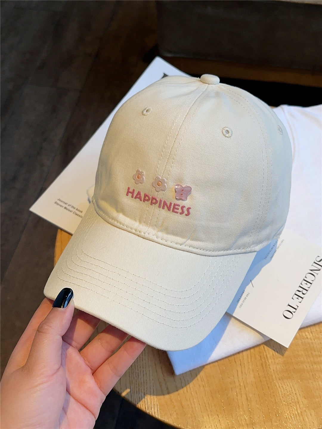 Women's Embroidered Happiness Baseball Cap Stornfield