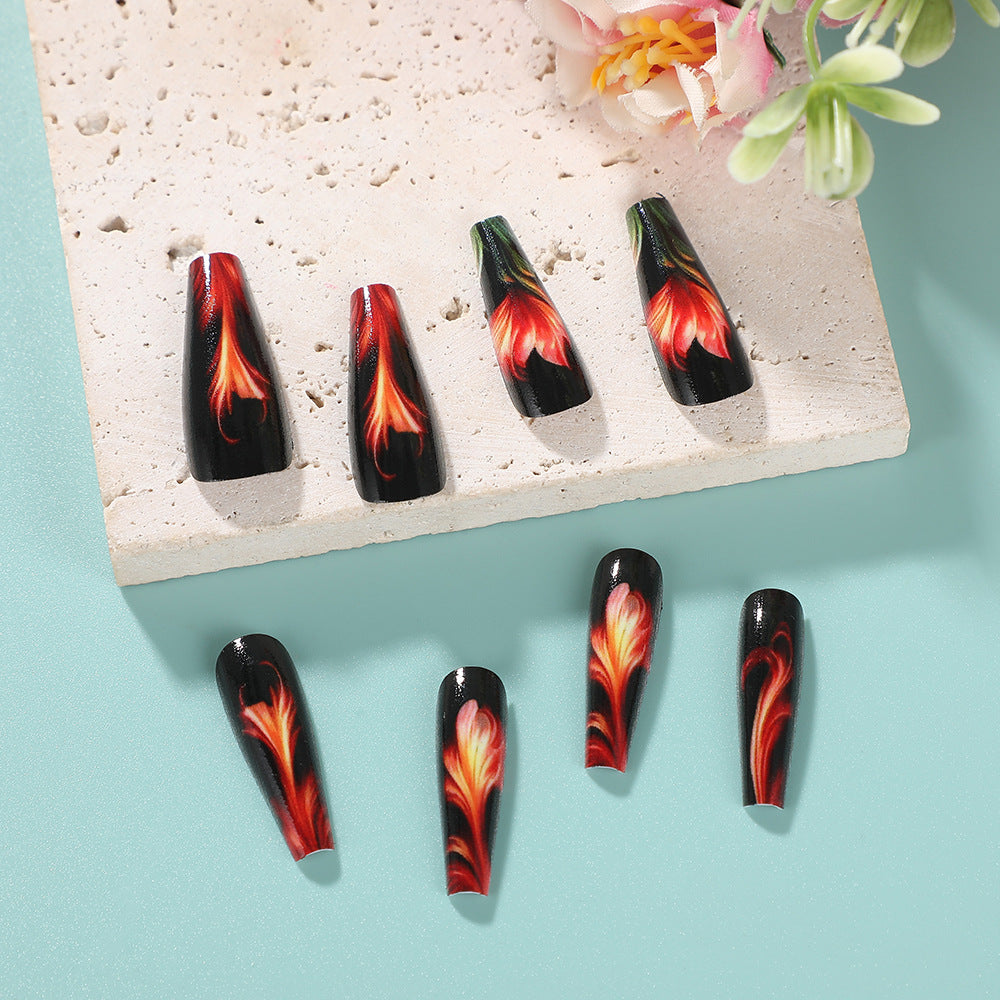 Artificial nails with floral accent Stornfield 1788541978