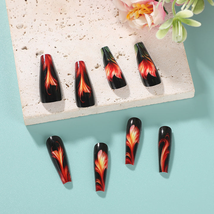 Artificial nails with floral accent Stornfield 1788541978