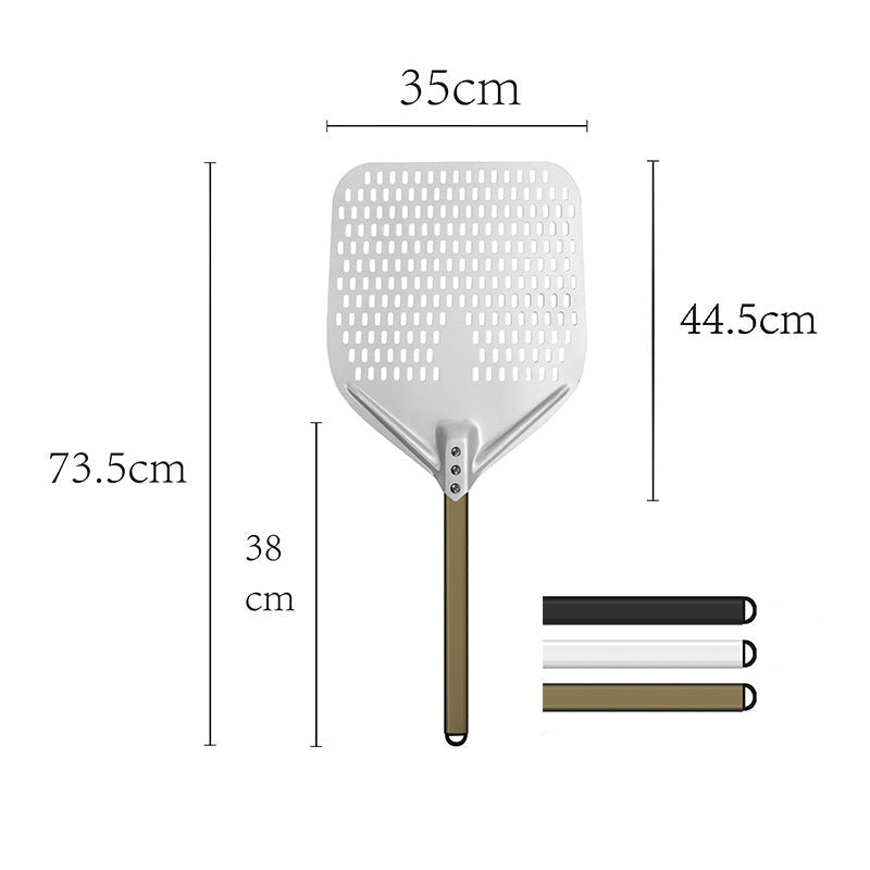 long-handle aluminum pizza peel with thin rectangular blade Stornfield