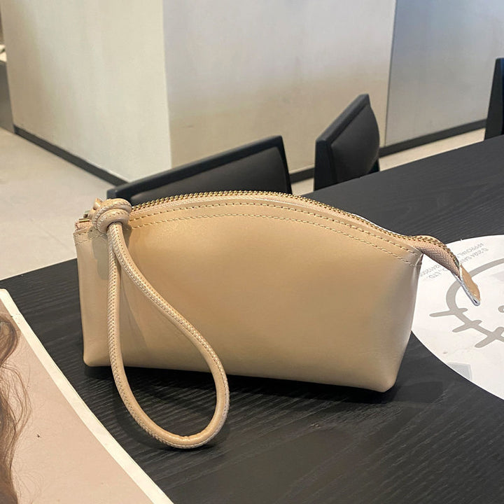 Sleek Faux Leather Zippered Cosmetic Bag Stornfield