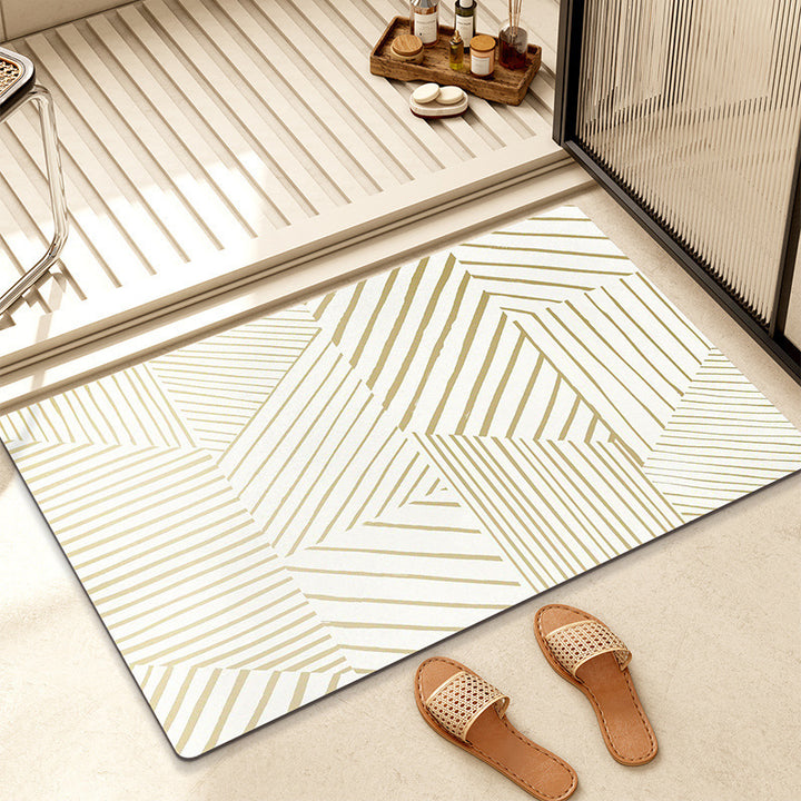 Abstract Geometric Pattern Bath Mat